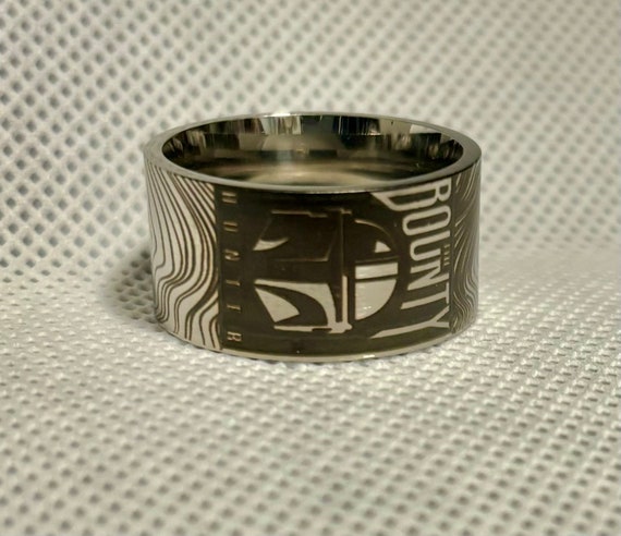Beskar Stainless Steel 12mm Bounty Hunter Mandalorian Ring