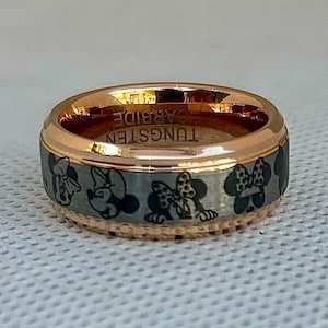 Musring i roséguld, gratis gravyr på insidan av volfram 6 mm eller 8 mm bild 12