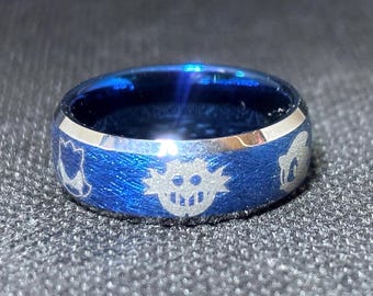 Anillo de tungsteno azul de Sonic the Hedgehog
