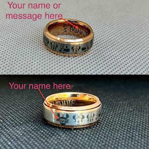 Musring i roséguld, gratis gravyr på insidan av volfram 6 mm eller 8 mm bild 7