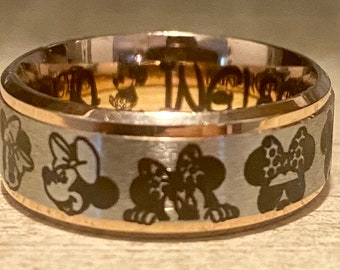 Minnie Mouse Ring on Rose Gold Ring