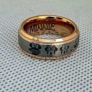 Musring i roséguld, gratis gravyr på insidan av volfram 6 mm eller 8 mm bild 6