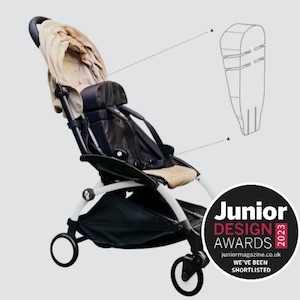 Ergonomic Pram Cushion The Wedge Helps Baby Sit Upright /Paediatrician Approved for Spine & Posture Development Compatible with all prams zdjęcie 2