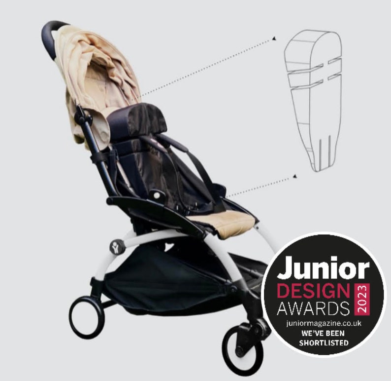 Ergonomic Pram Cushion The Wedge Helps Baby Sit Upright /Paediatrician Approved for Spine & Posture Development Compatible with all prams zdjęcie 2