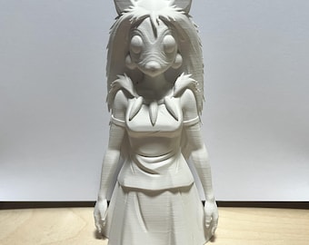 Busto de Mononoke Hime / Estatuilla personalizada impresa en 3D / Studio Ghibli