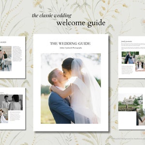 Classy Wedding Welcome Guide template for Photographers