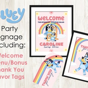 Bluey Birthday Party Welcome Sign - Personalized Digital Printable – Jolly  Owl Designs
