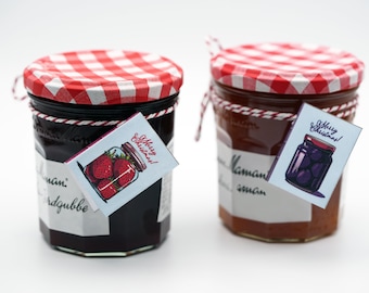 Jam Labels, Printable Jam tags, recipe book, gift tags