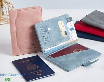 Customized Leather Passport Wallet: Elevate Your Travel Experience with Personalized Name Embossing