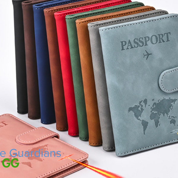 Indulge in Elegance: Personalized Passport Holder with Custom Name, ID, and Bank Card Slots in Luxurious Leather Passport Cover