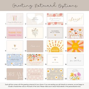 Op de afbeelding: Een raster met 20 verschillende ontwerpen voor wenskaarten. De kaarten bevatten verschillende illustraties en tekst, waaronder "Happy Birthday", "Thank You", "Cheers!" en "Get Well Soon".