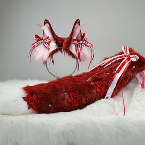 Red Rose Kitty - Ears and Tail bundle