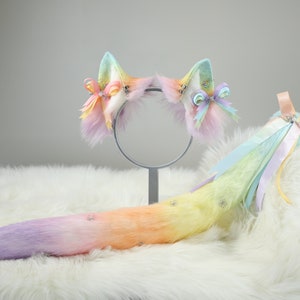 Rainbow Kitty - Ears and Tail bundle