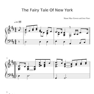 The Fairytale Of New York - The Pogues Official Sheet Music Downloadable PDF