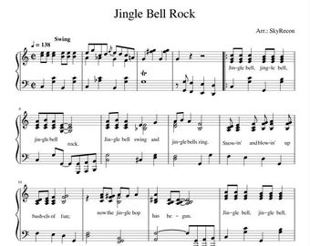 Jingle Bell Rock - Bobby Helms Official Sheet Music Downloadable PDF