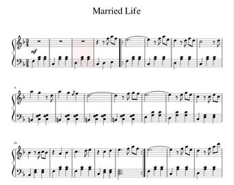 Married Life - Michael Giacchino (UP) Official Sheet Music Downloadable PDF
