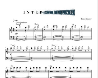 Interstellar Theme ( Cornfield Chase ) - Hans Zimmer Official Sheet Music Downloadable PDF