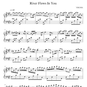 River Flows In You - YIRUMA Official Sheet Music Downloadable PDF