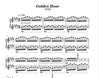 Golden Hour - JVKE Official Sheet Music Downloadable PDF