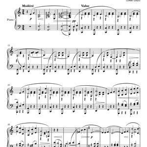 May include: A sheet music score for piano titled "Je Te Veux" by Erik Satie. The title "Valse Chantée" is written below the title. The music is written in the key of C major and is in 4/4 time. The music is written in a traditional style with a clear melody and harmony.