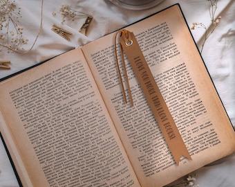 Custom Genuine Leather Hand Made Bookmark Personalized Bookmark Gift for Reader Mother's Day Father's Day Gift