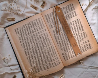 Custom Genuine Leather Hand Made Bookmark Personalized Bookmark Gift for Reader Mother's Day Father's Day Gift
