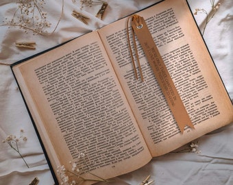 Custom Genuine Leather Hand Made Bookmark Personalized Bookmark Gift for Reader Mother's Day Father's Day Gift