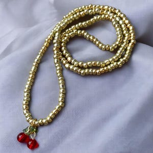 Golden Cherry Necklace
