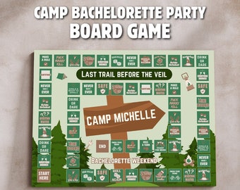 Camp Bachelorette Printable Board Game Camp Bach Drinking Games Hen Party Bachelorette Party Games Editable Bachelorette Game Adult Games