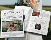 Newspaper Wedding Program | Fully Editable | Wedding Ceremony Timeline | Wedding Program Template | Wedding Word Search | Wedding Newspaper