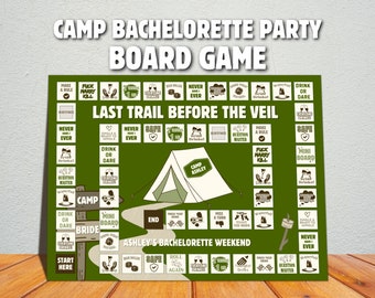 Camp Bachelorette Board Game Printable Games for Bachelorette Party Drinking Games Camp Bach Game Hen Party Games Bachelorette Party Games