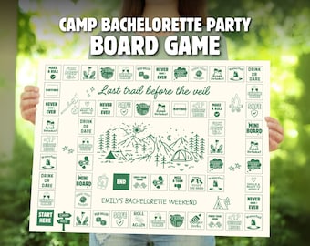 Camp Bachelorette Board Game Printable Games for Bachelorette Party Drinking Games Camp Bach Game Hen Party Games Bachelorette Party Games