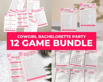 Cowgirl Bachelorette Party Games Hen Party Games Printable Last Rodeo Bachelorette Game Bundle Scavenger Hunt Bachelorette Drinking Games