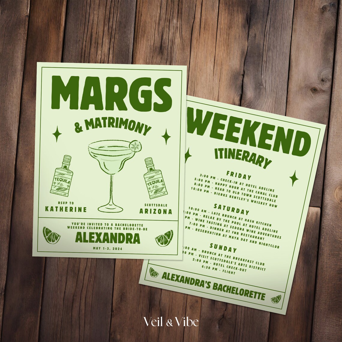 Margarita Bachelorette Invite Margs and Matrimony Bachelorette ...
