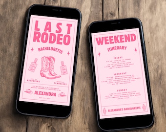 Last Rodeo Bachelorette Invite Nashville Bachelorette Itinerary Template Invitation Bachelorette Party Itinerary Nashville Bach Party Evite