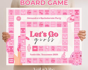 Juego de mesa para beber editable Last Rodeo Bach, despedida de soltera en Nashville, discoteca, vaquera, juegos de despedida de soltera, Nash Bash, juego de viaje de fin de semana para chicas