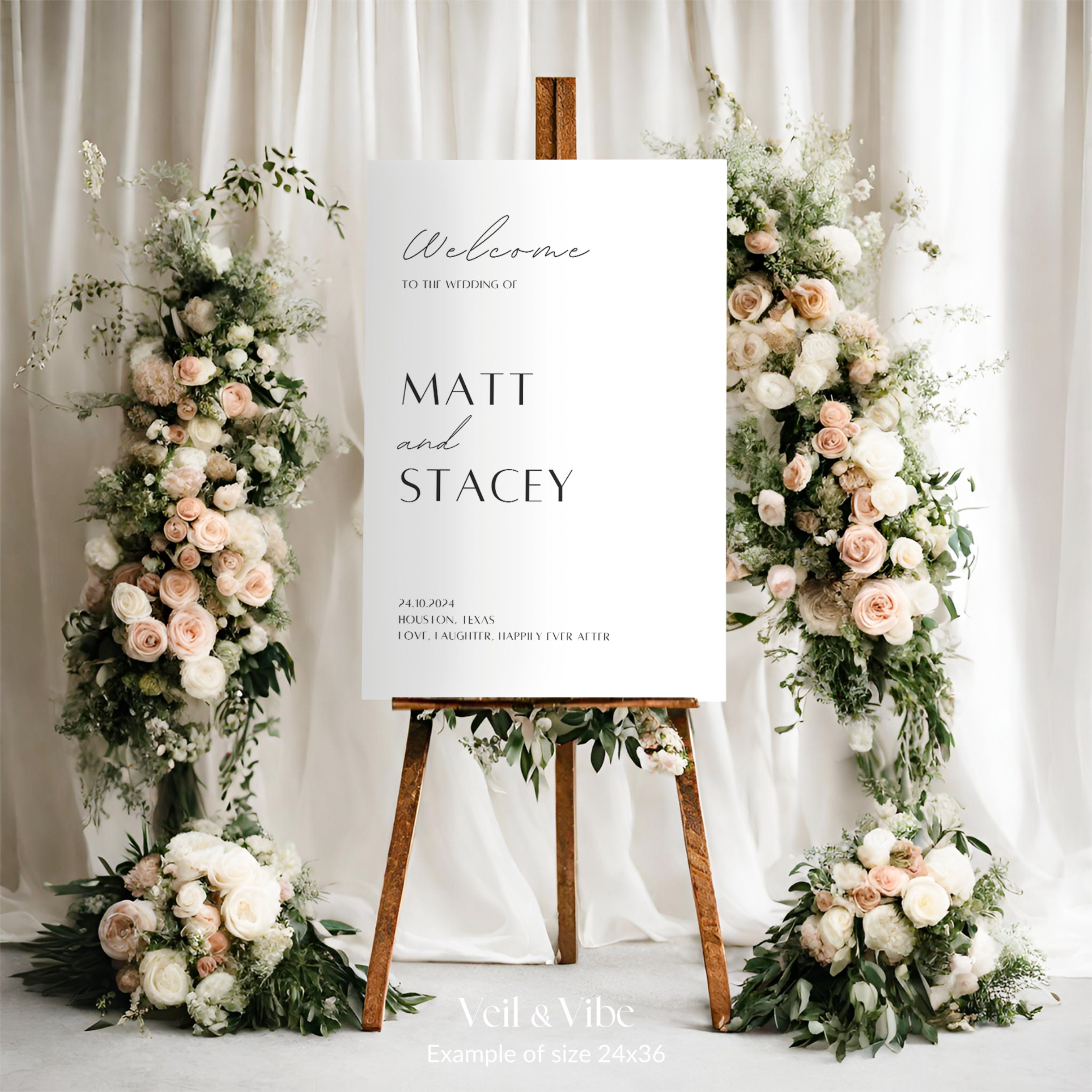 Editable Wedding Welcome Sign Template Wedding Poster Printable Script ...