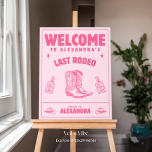 Last Rodeo Sign Bachelorette Party Decor Nashville Bachelorette Sign Template Cowgirl Bachelorette Welcome Sign Bachelorette Decorations DIY