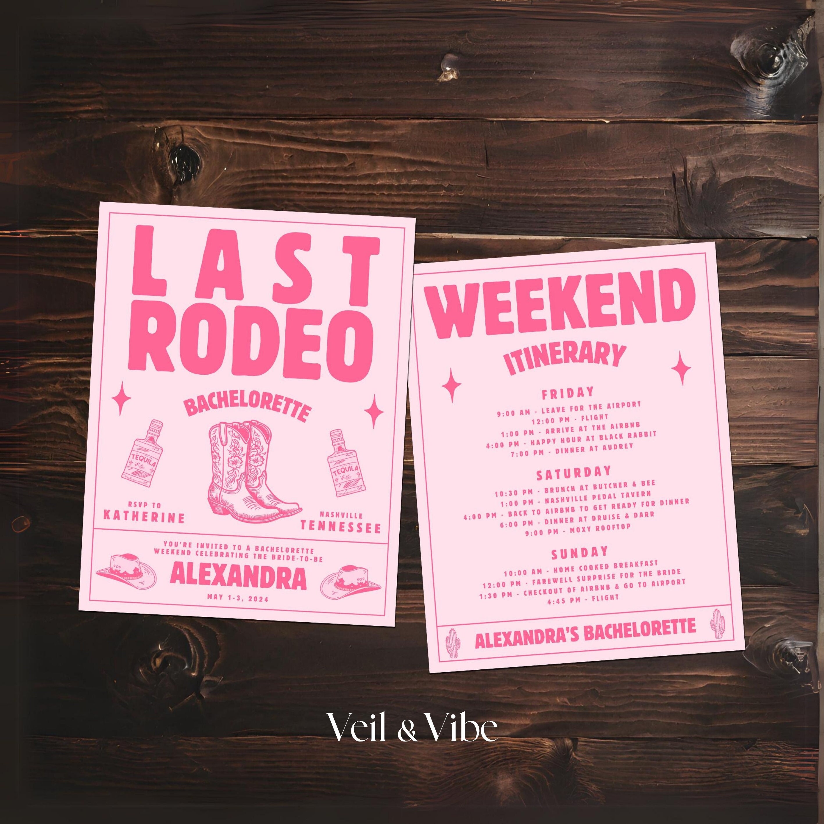 Last Rodeo Bachelorette Invite Template Nashville Bachelorette Itinerary Printable Western Bachelorette Invitation Cowgirl Bachelorette