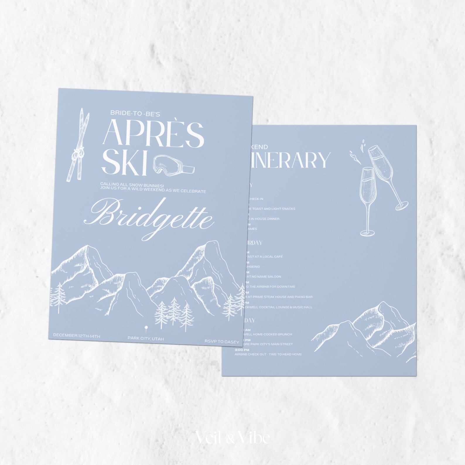 Bachelorette Weekend Invitation Template Bachelorette Itinerary Digital ...