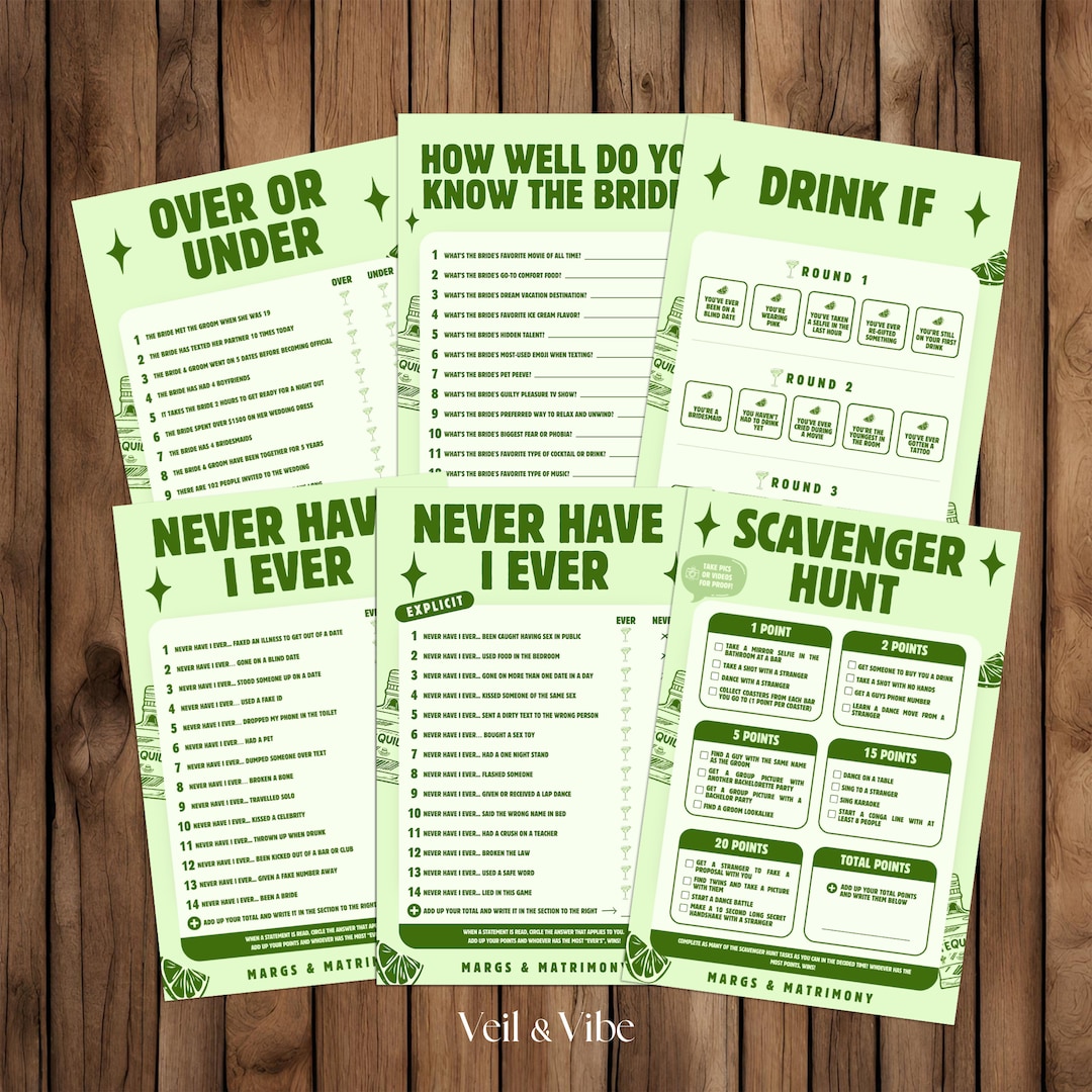 Games for Margs and Matrimony Bachelorette Party Tequila Bachelorette ...