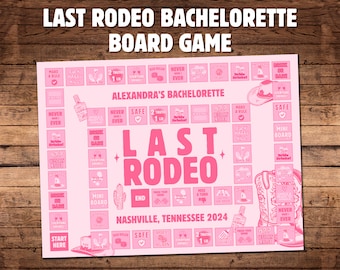Last Rodeo Bachelorette Game Printable Board Game Bachelorette Drinking Games Cowgirl Bachelorette Party Games Hen Party Games Printables