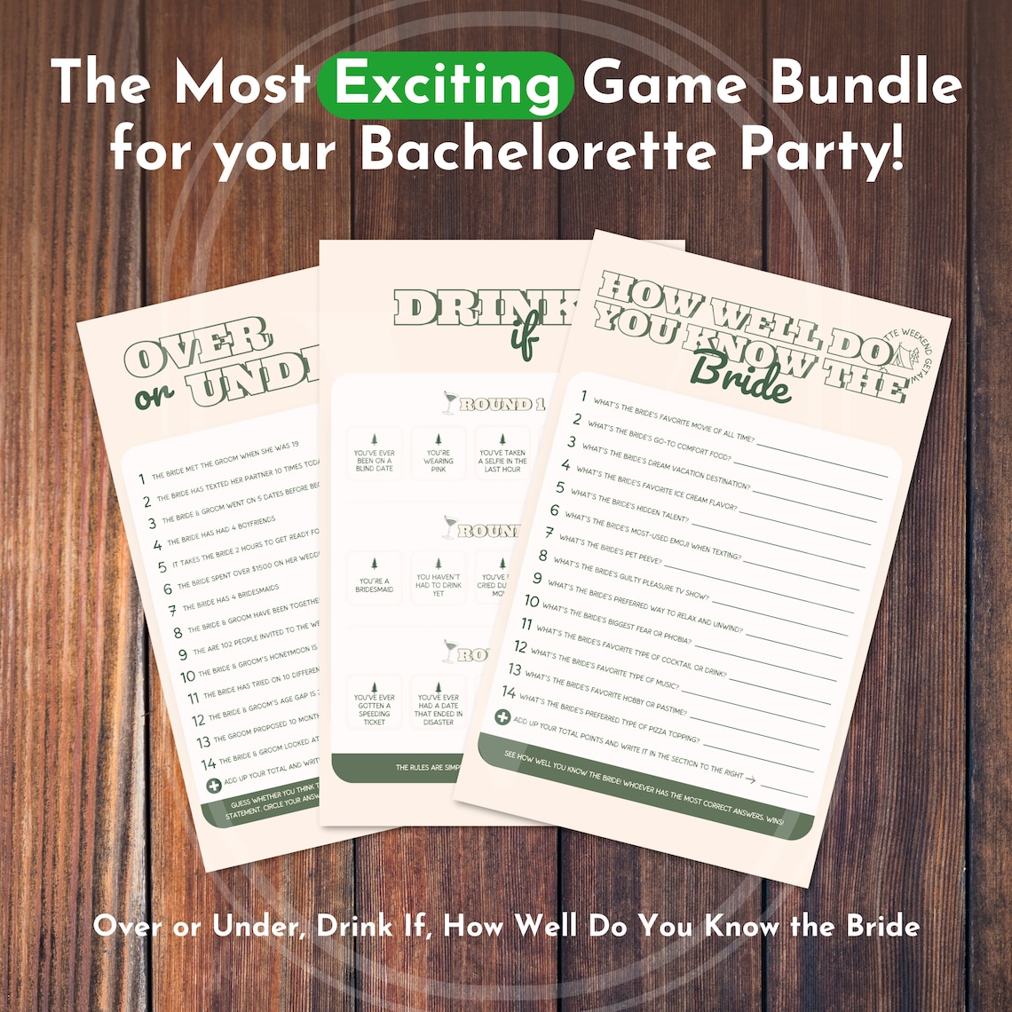 Camp Games for Bachelorette Party Camp Theme Bachelorette Game Etsy