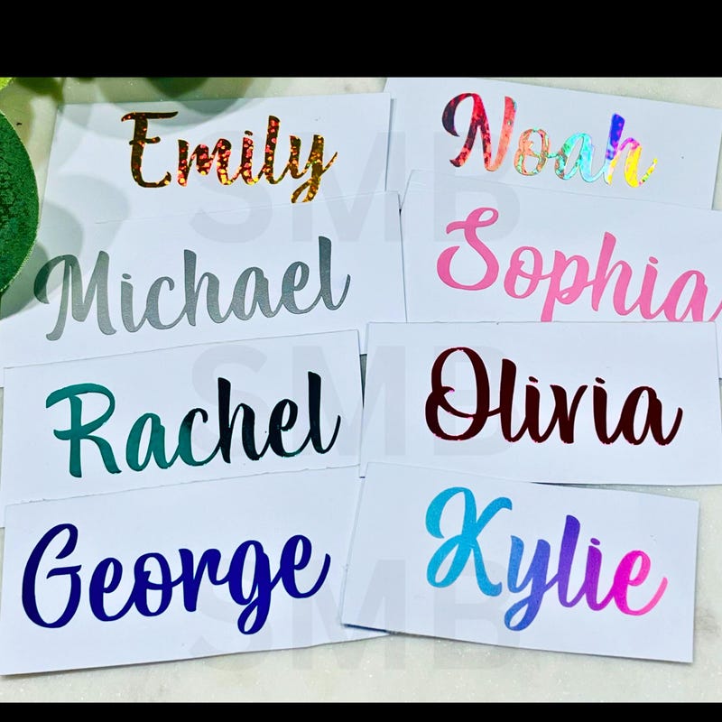 Sticker Off Plastic Plastic Glass With Name - Etsy UK