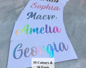 Personalised Vinyl Decal Sticker | Custom Name Label | Kids School Labels | Pantry & Home Organisation | Wedding DIY Signs | Bridesmaid Gift