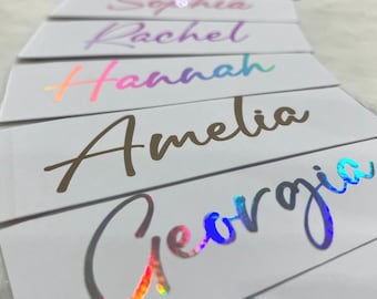 Name Stickers - For Water bottles, Bridesmaid names, Personalised gift, Birthday Gift labels , Customised name sticker  decals