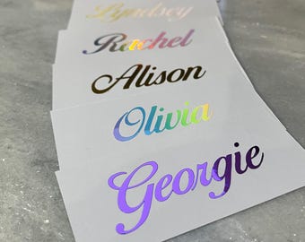 personalised vinyl NAME STICKERS labels water bottle stickers cup name decals custom stickers Vinyl Name Stickers custom decals name labels