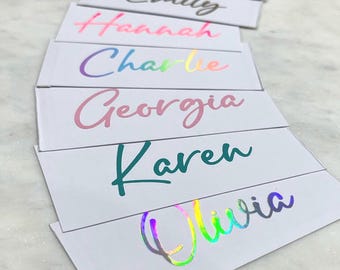 Vinyl Name Stickers water bottle  name Decals, personalised sticker custom name labels, glass stickers lunch box labels cold cup stickers
