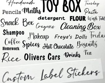 Personalised Vinyl Labels: Custom Storage & Organization Decals stickers