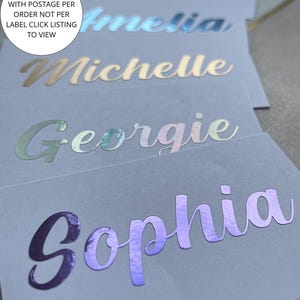 Vinyl Name Stickers , name Decals, personalised sticker custom name labels, glass stickers lunch box labels cold cup stickers